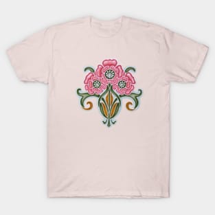 Floral Tile Art Nouveau T-Shirt